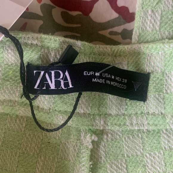 Zara Green Checkered Trousers - Picture 6 of 7